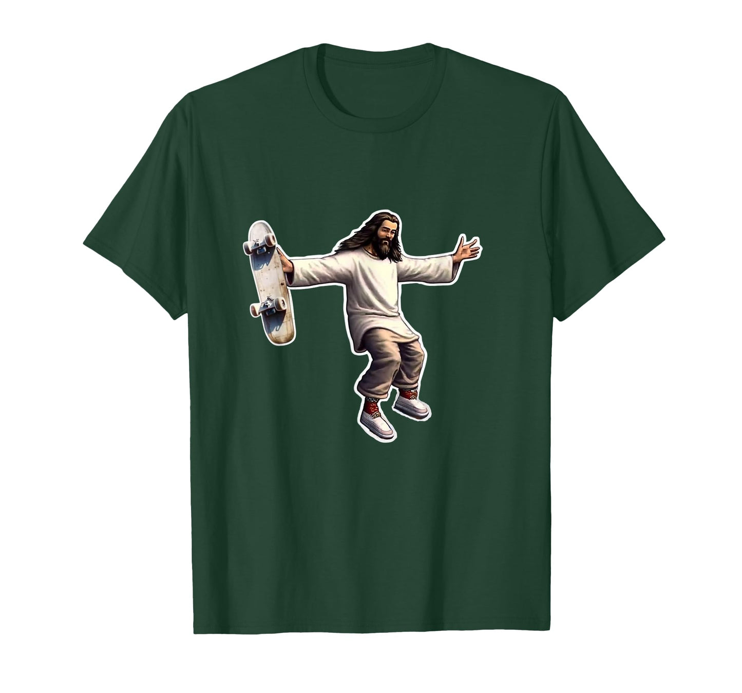 Steezus Christ Shredding Skateboard Trending Meme T-Shirt