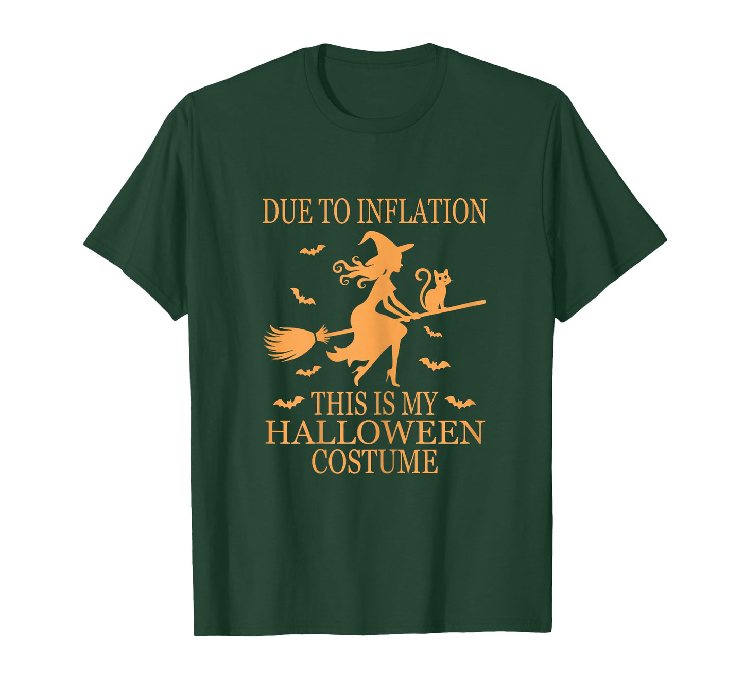 Due to Inflation This is My Halloween Costume Witch Womens T-Shirt