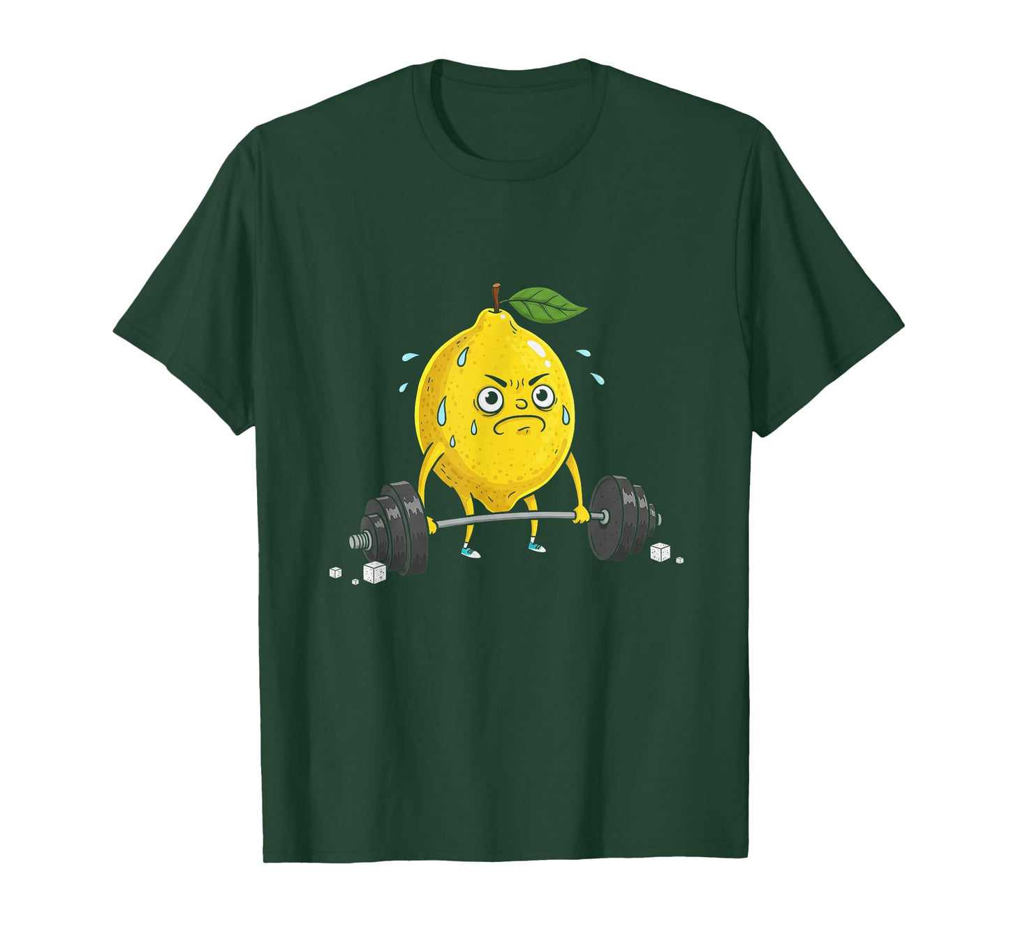 Funny Lemon Humor Fruit Gym Weightlifting Design T-Shirt