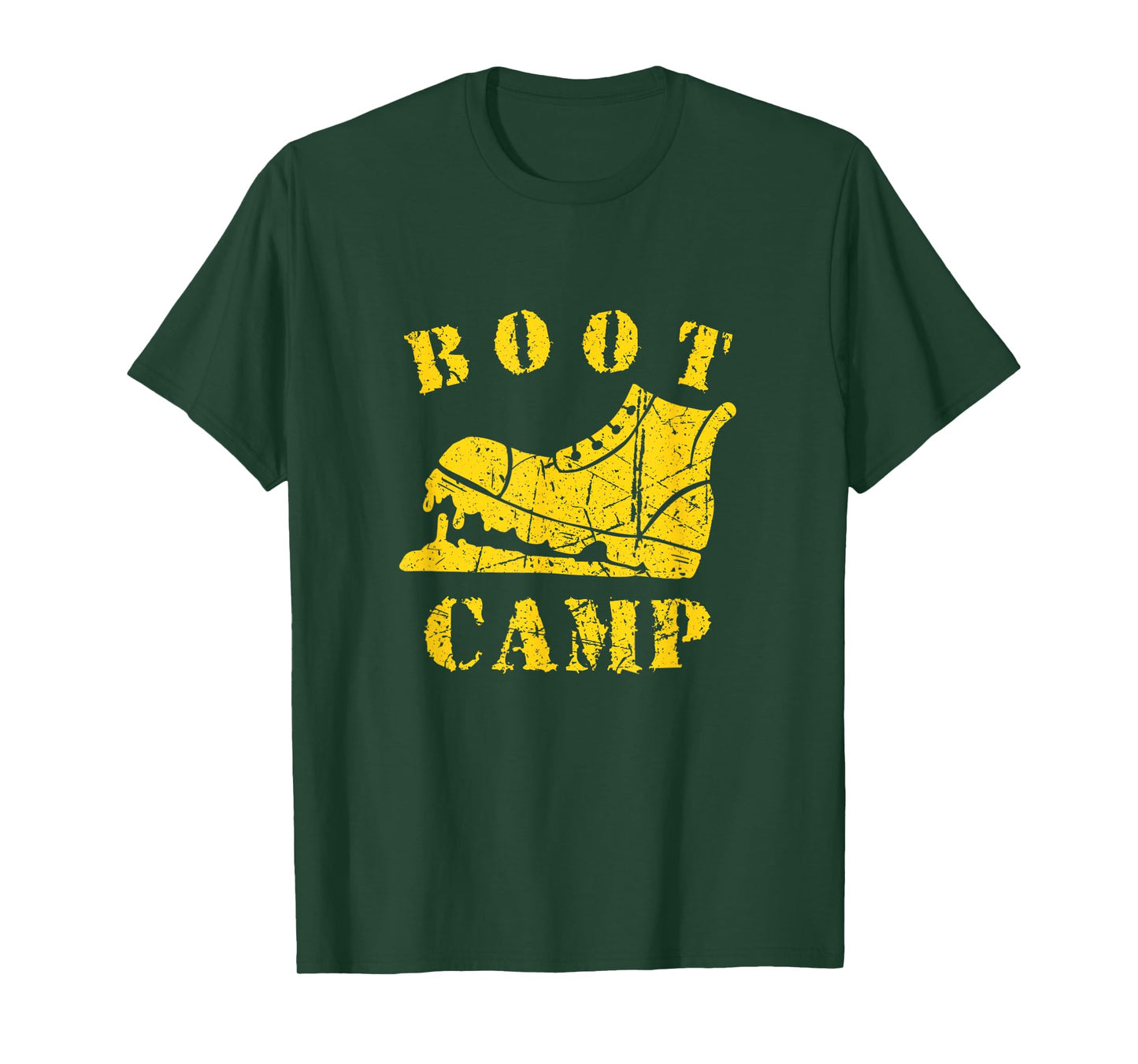 Boot Camp Military Bootcamp Fitness Workout Distressed T-Shirt