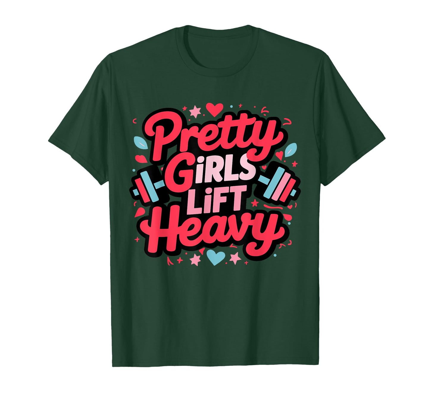 Weightlifting Fitness Gym Powerlifter Girl Pretty Girls Lift Heavy Black Women's Workout T-Shirt, Small