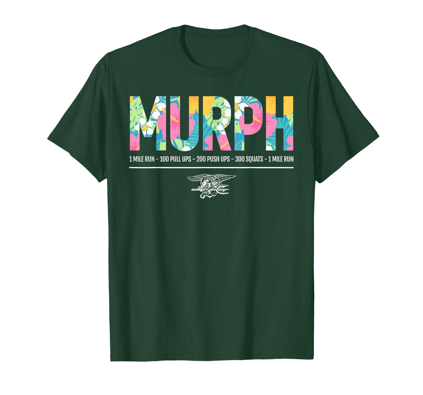 Tropical Murph Memorial Day Workout WOD Military Gym Workout T-Shirt