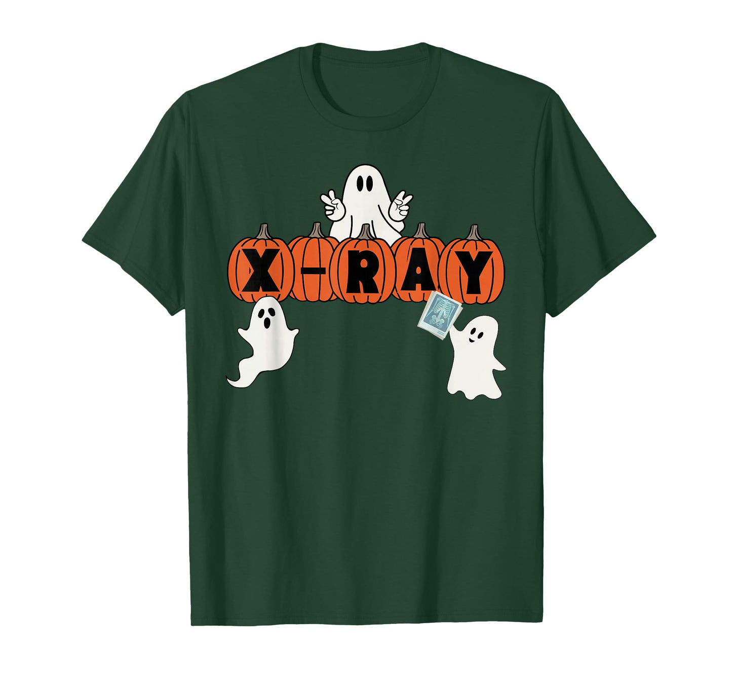 Funny X-Ray Tech Halloween Pumpkins Ghost Radiology Tech T-Shirt