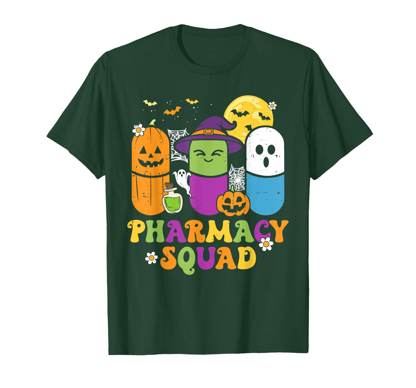 Groovy Halloween Pharmacy Squad PIlls Costume Pharmacist T-Shirt