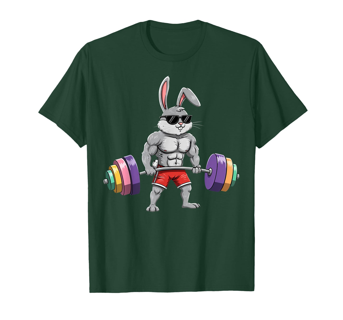 Easter Day Workout Deadlift Bunny Easter Gym Men Women T-Shirt
