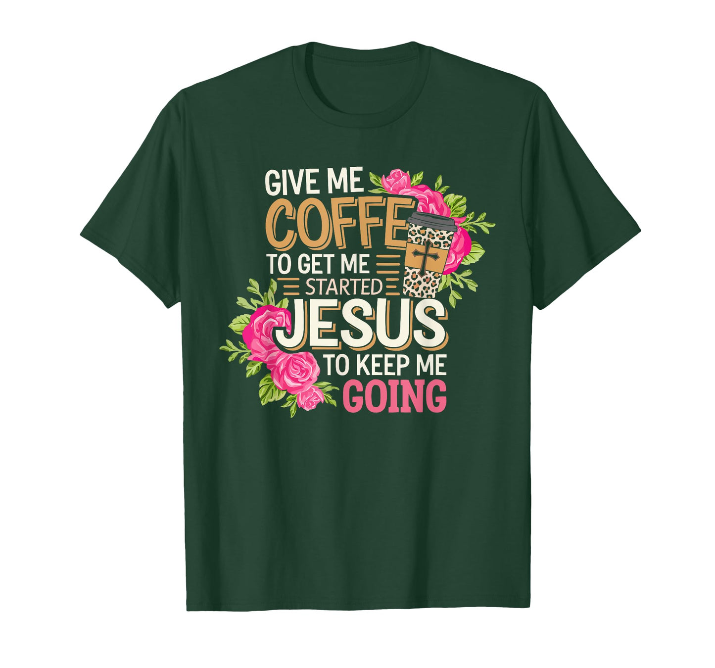 Coffee Jesus Christ Religion Christian Caffeine Christianity T-Shirt