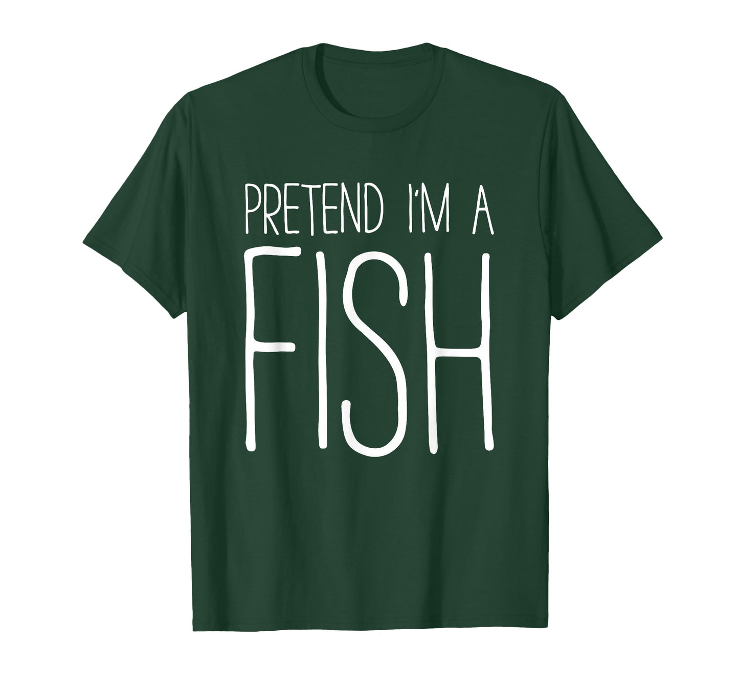 Pretend I'm A Fish Shirt Adult Kids Men Women Fish Costume T-Shirt