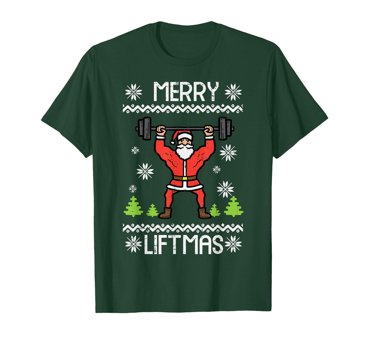 Merry Liftmas Ugly Christmas Xmas Workout Gym Bodybuild Men T-Shirt