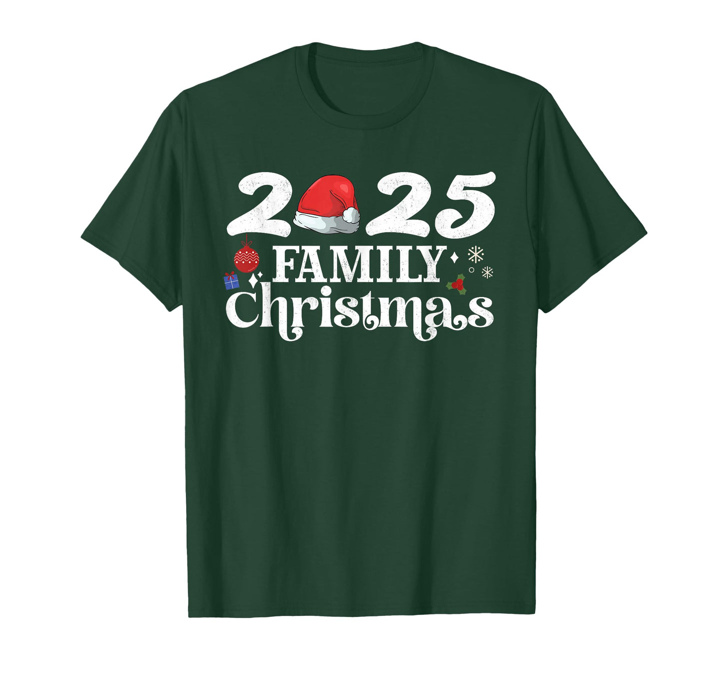 Funny Christmas 2025 Family Matching Squad Crew Xmas Santa T-Shirt