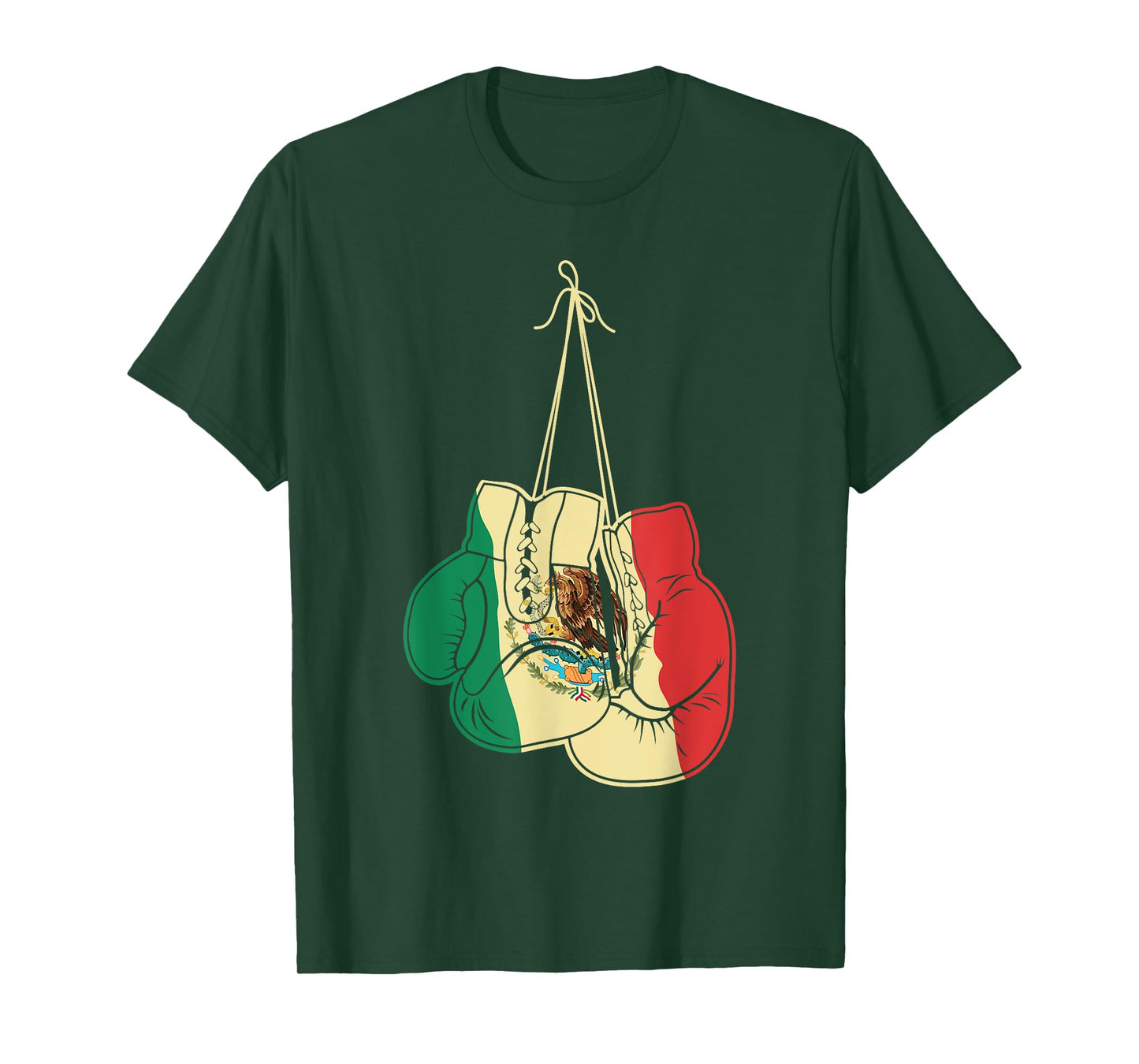 Boxing Gloves Mexican Flag Mexico Boxer Coach Gift T-Shirt