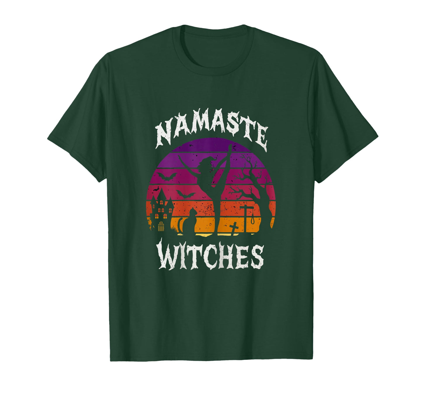 Namaste Witches Halloween Yoga Lover Zen Workout Witchy T-Shirt