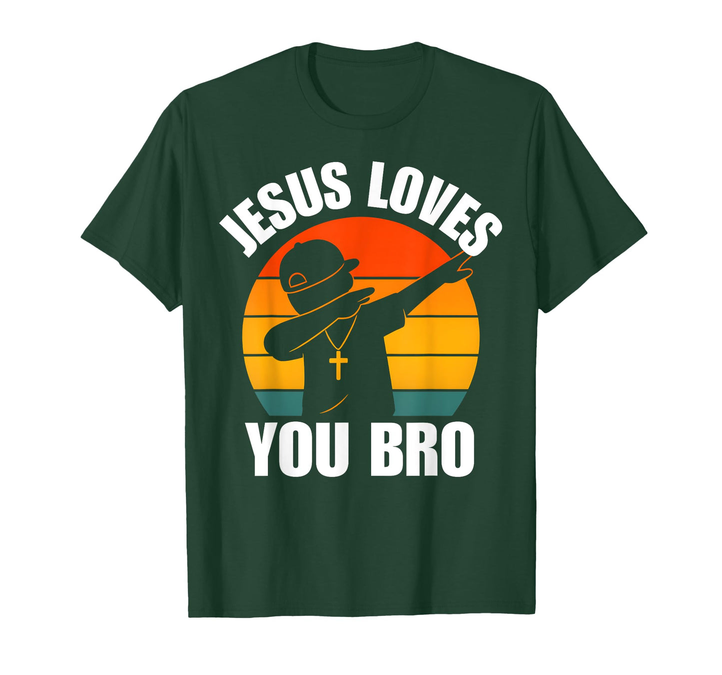Jesus Love You Bro Dabbing Boy Christian Kids Boys Saying T-Shirt