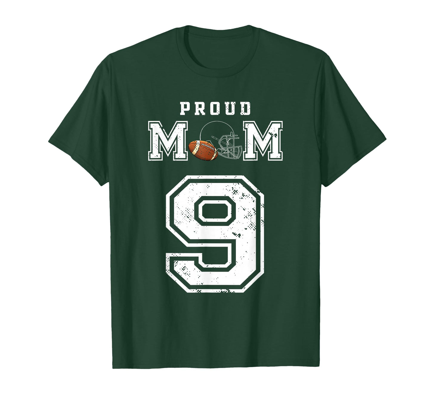 Custom Proud Football Mom Number 9 Personalized For Women T-Shirt