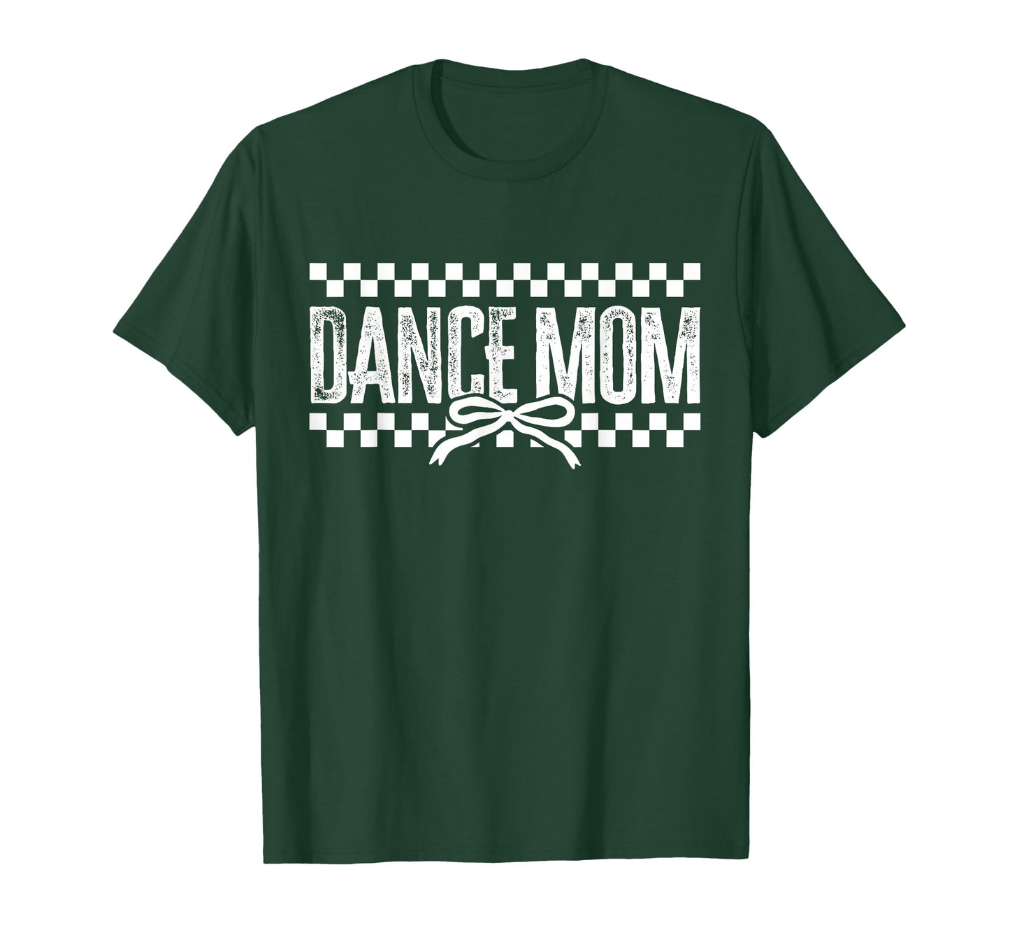 Retro Dance Mom Coquette Bow Checkered Dance Mama Mother Day T-Shirt