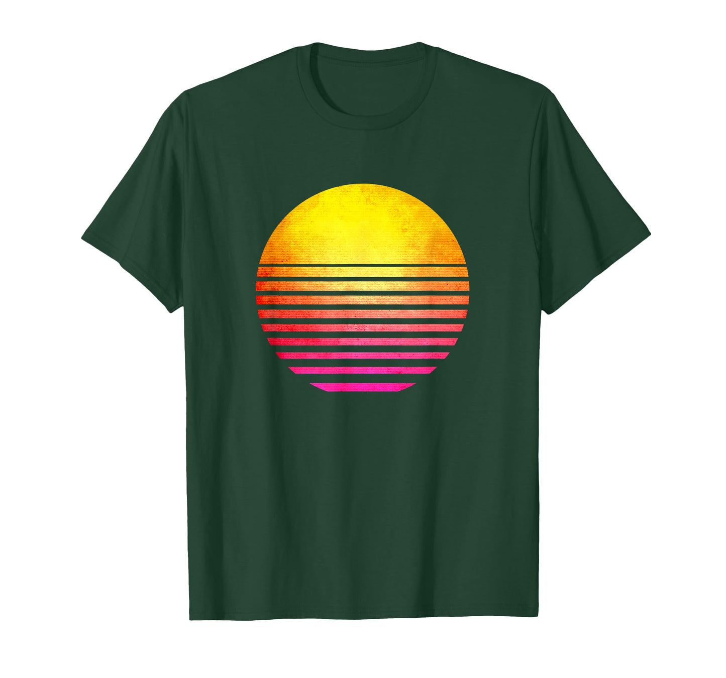 Retro Sun Outrun T-shirt for men women, gym workout tee