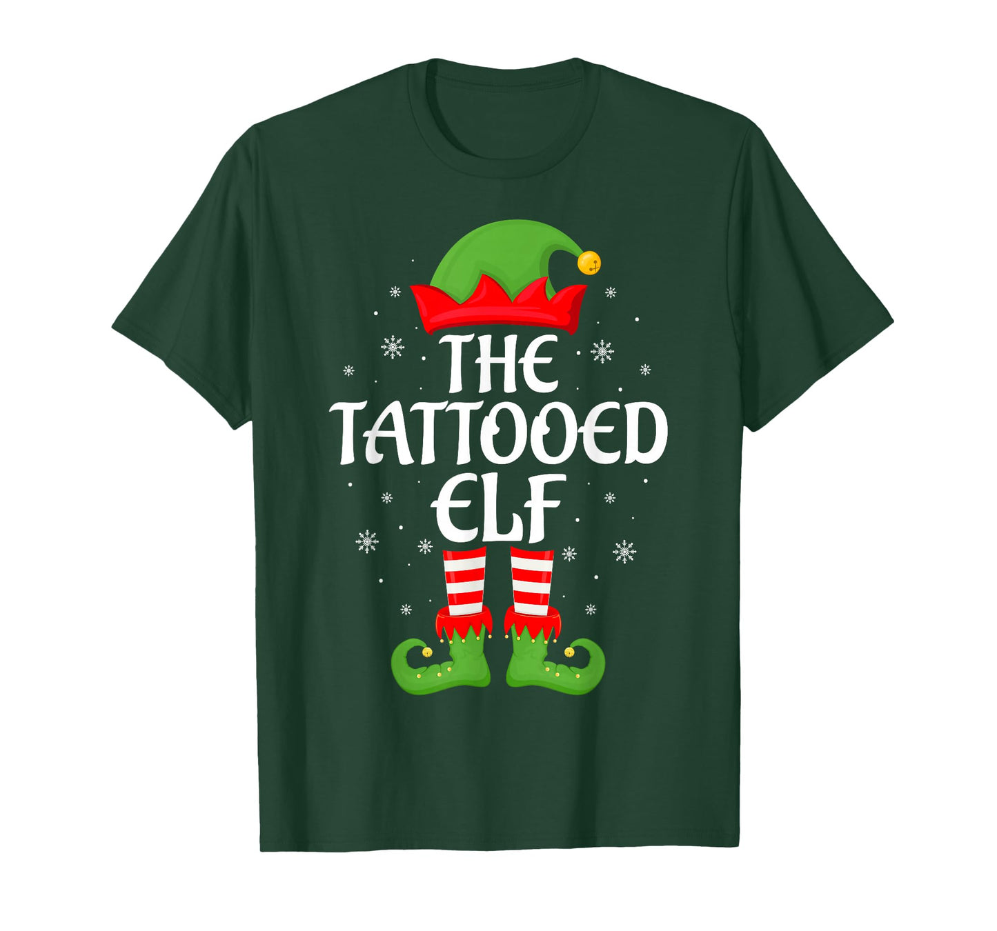 Tattooed Elf Xmas Family Matching Elf Squad Christmas T-Shirt