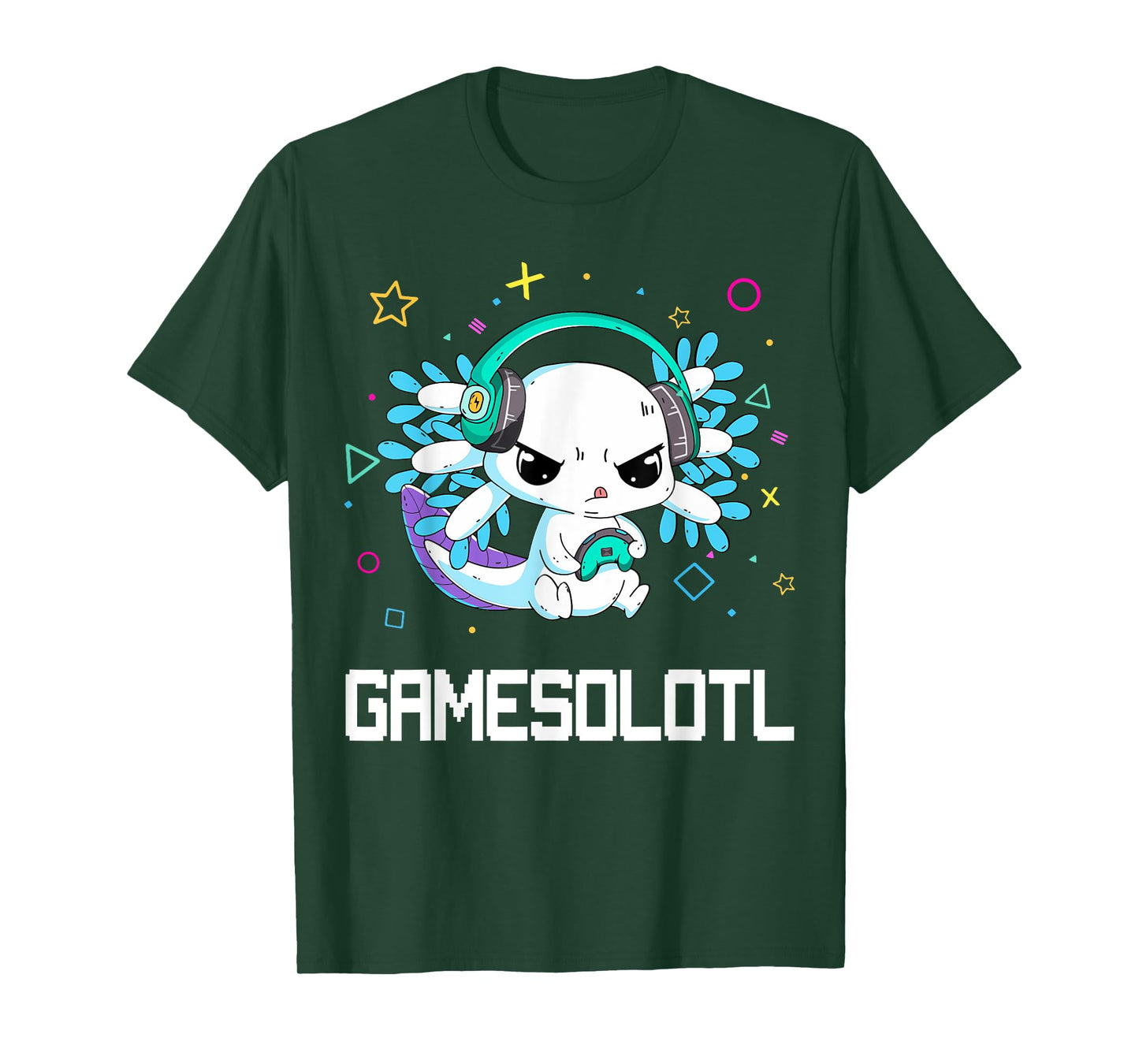 Gamesolotl Axolotl Gamer Video Games Funny Kids Boys T-Shirt