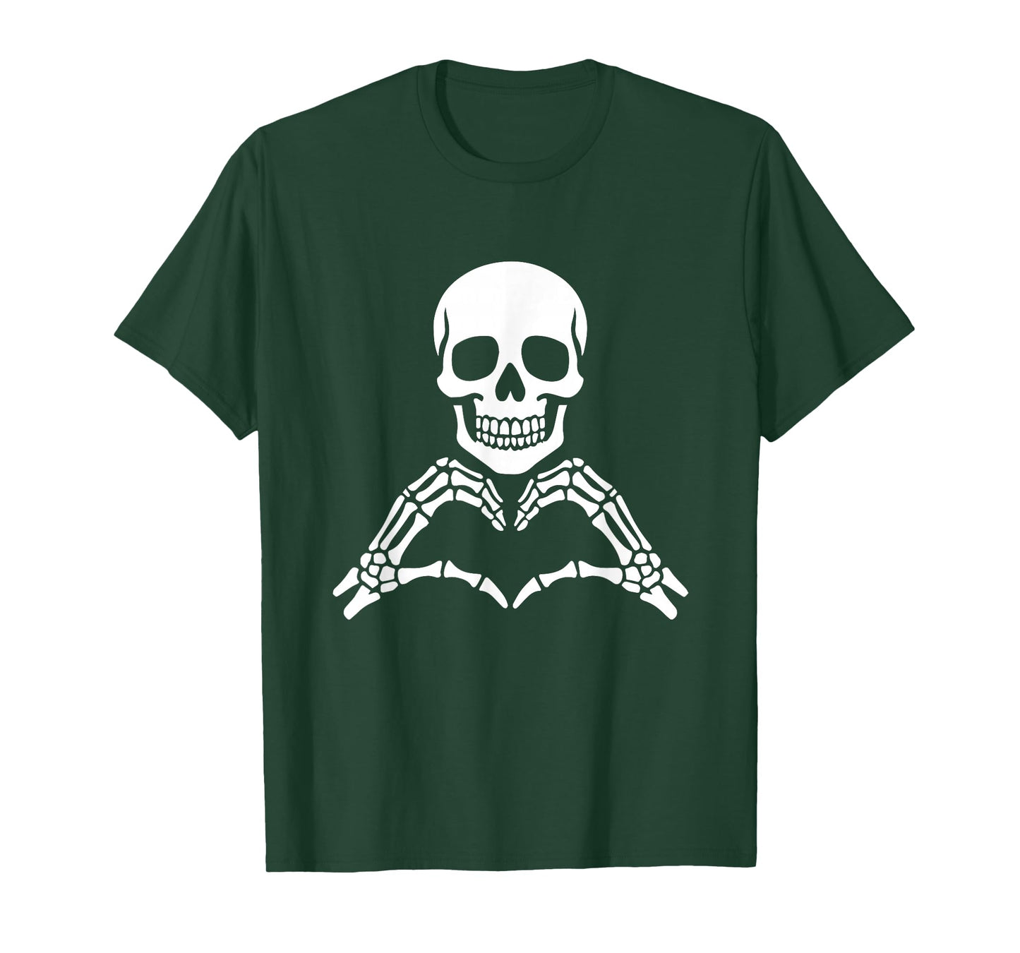 Funny Cool Trick or Treat Skeleton Hands Heart Sign T-Shirt