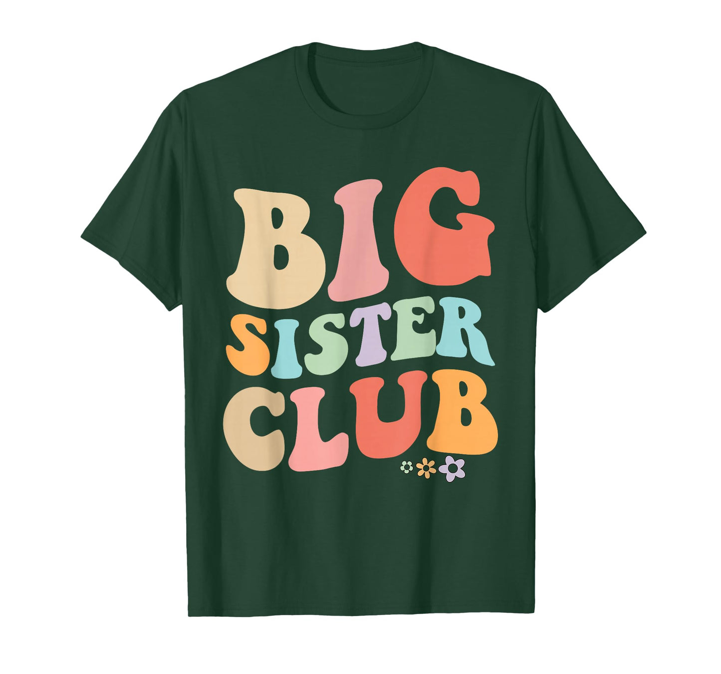 Big Sister Club Retro Graphic – Fun, Colorful Design for Si T-Shirt