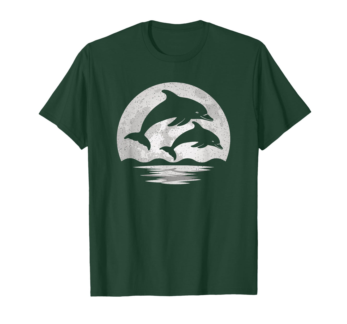 Dolphin Moon Vintage Dolphin Lover Men Women Kids T-Shirt