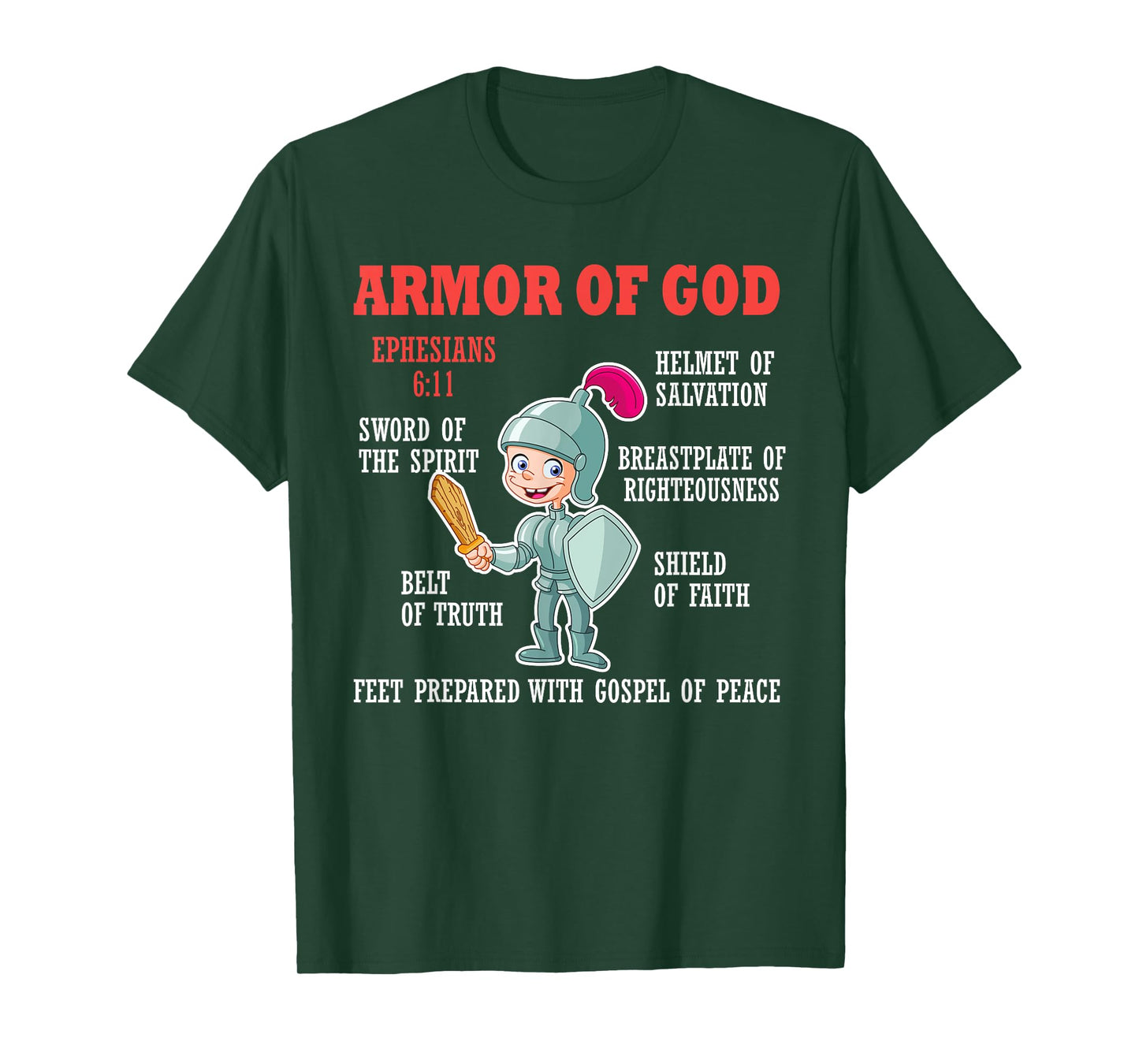 Put On The Full Armor Of God Bible Chapters For Kids T-Shirt