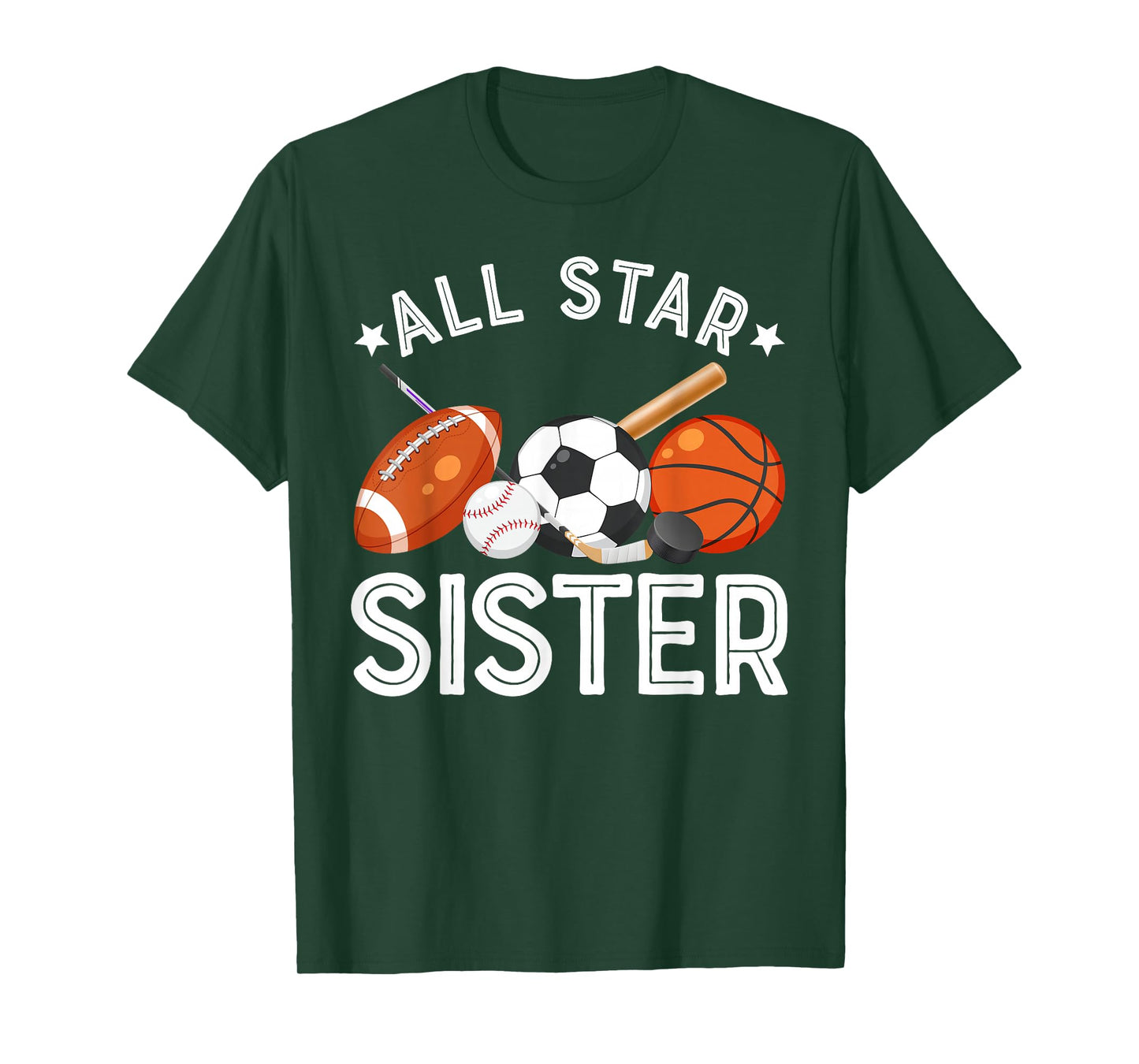 All Star Sister Of The Birthday Boy Basketball Soccer Sport T-Shirt
