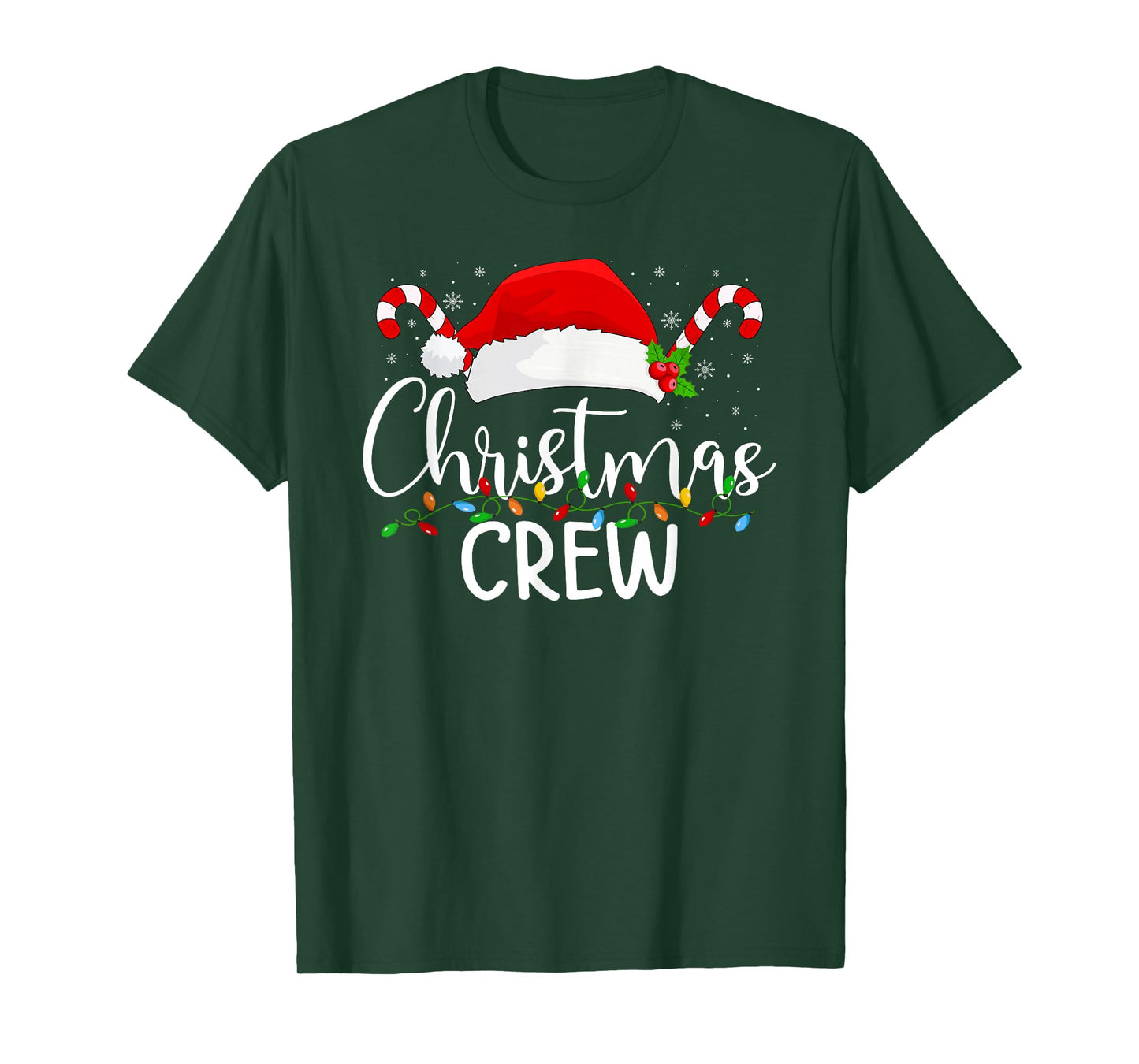 Christmas Crew Matching Family Group Holiday Xmas Pajamas T-Shirt