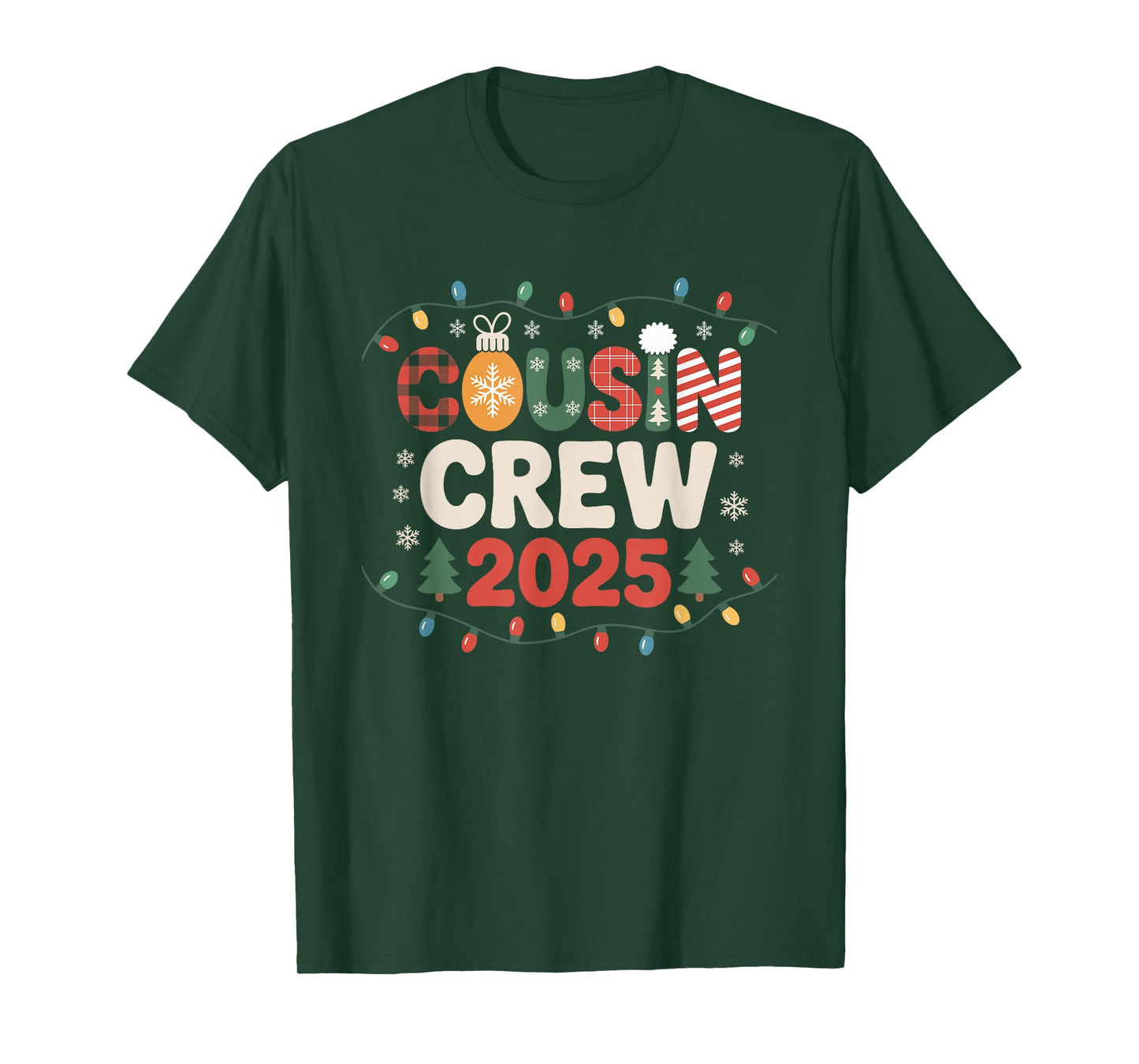Cousin Crew Christmas 2025 Family Matching Xmas T-Shirt