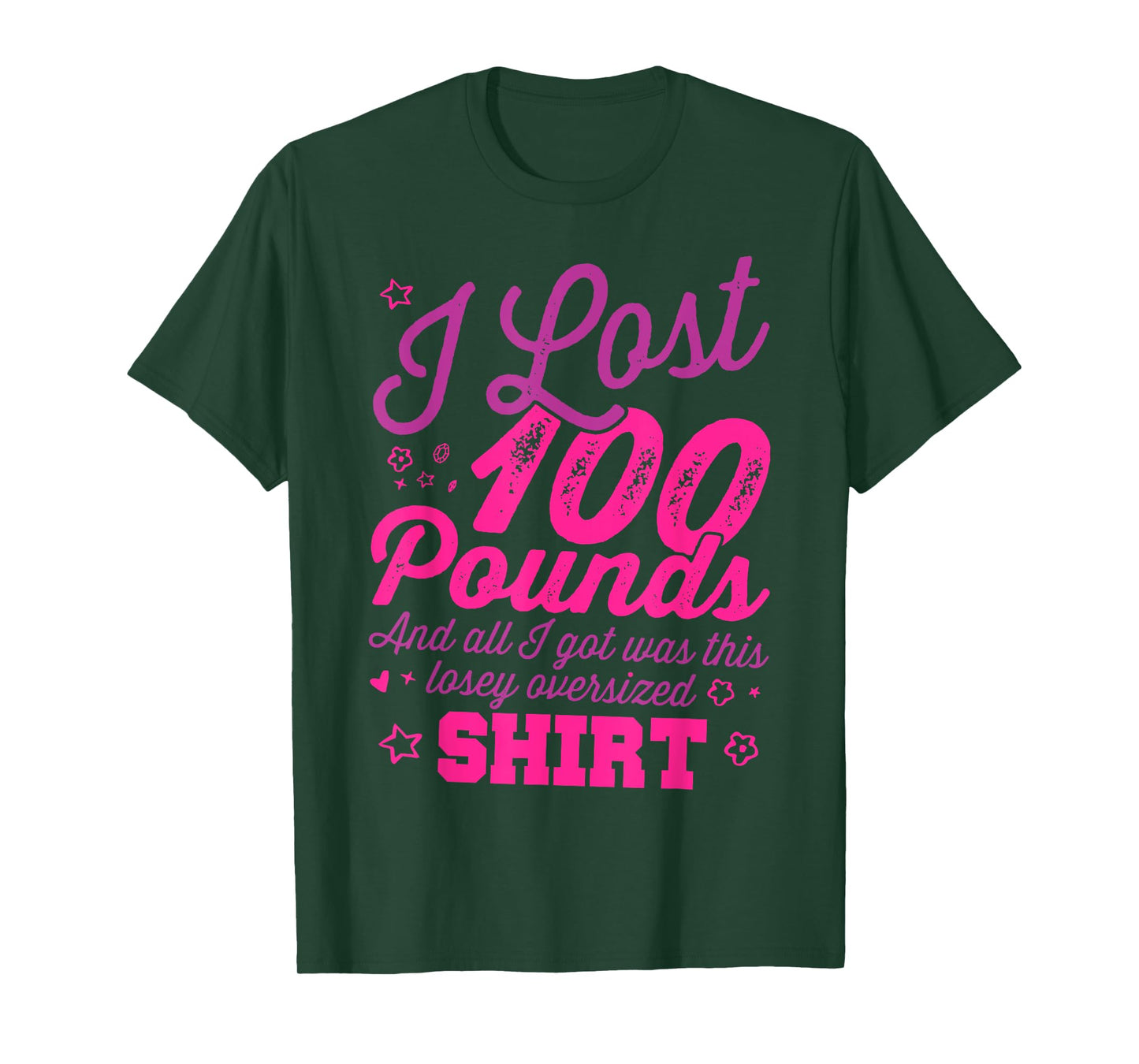 I lost 100 pounds Shirt Health goals Celebration Funny Gift T-Shirt