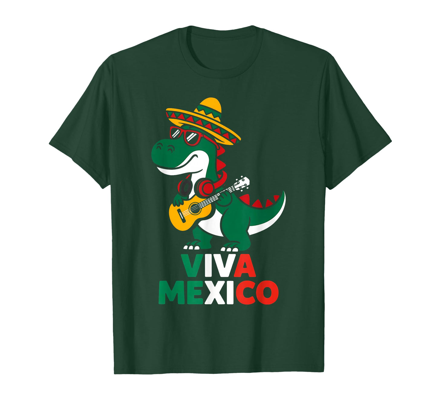 Viva Mexico Dance Dinosaur Independence Day Toddler Boy Kids T-Shirt