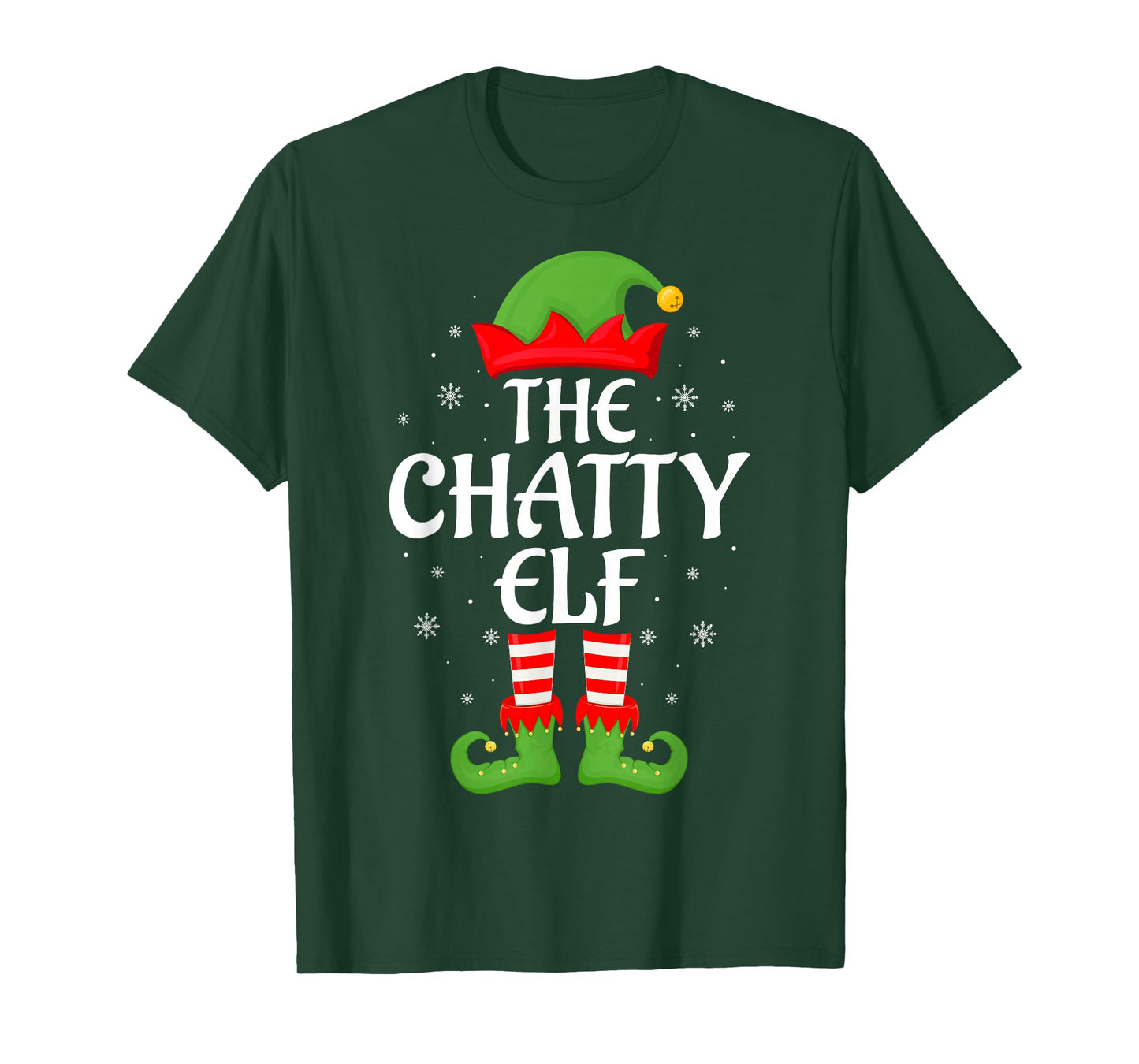 Chatty Elf Xmas Family Matching Elf Squad Christmas T-Shirt