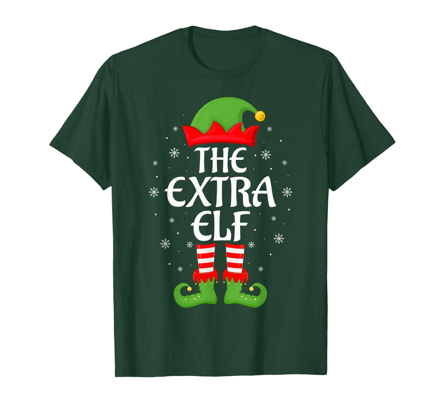 Extra Elf Xmas Family Matching Elf Squad Christmas T-Shirt