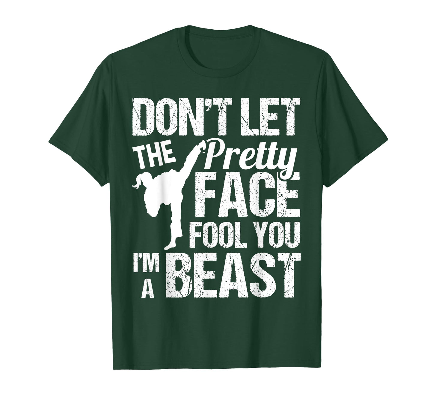 Dont Let The Pretty Face Fool You Karate Taekwondo Girl T-Shirt