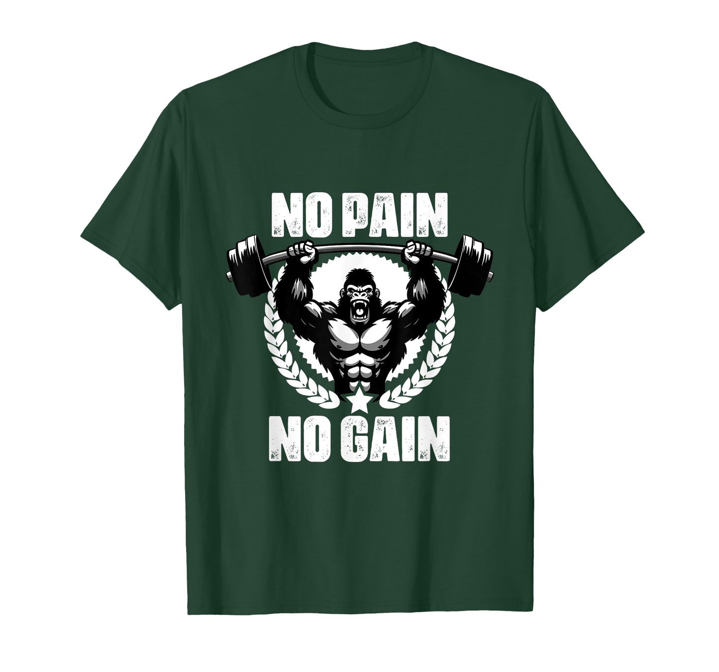 No Pain No Gain Weightlift Workouts Gym Quotes Gym Fitness T-Shirt