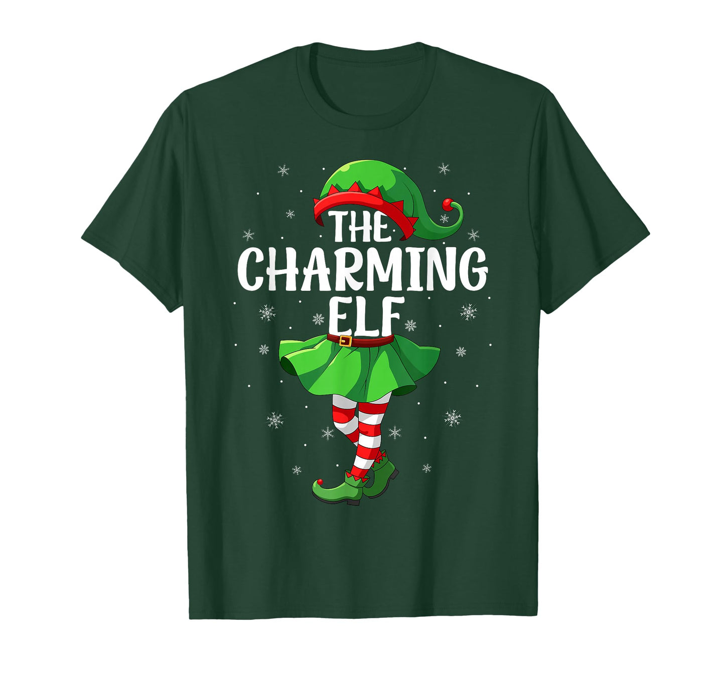 Charming Elf Christmas Girls Women Elf Squad Xmas Family T-Shirt
