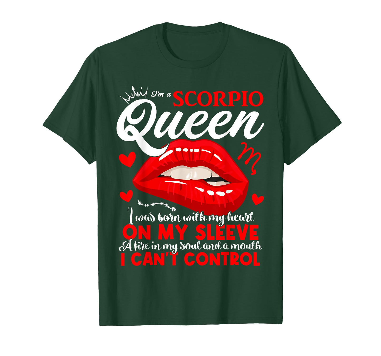 Scorpio Queen Scorpio Zodiac Sign Women Girls Lady Birthday T-Shirt