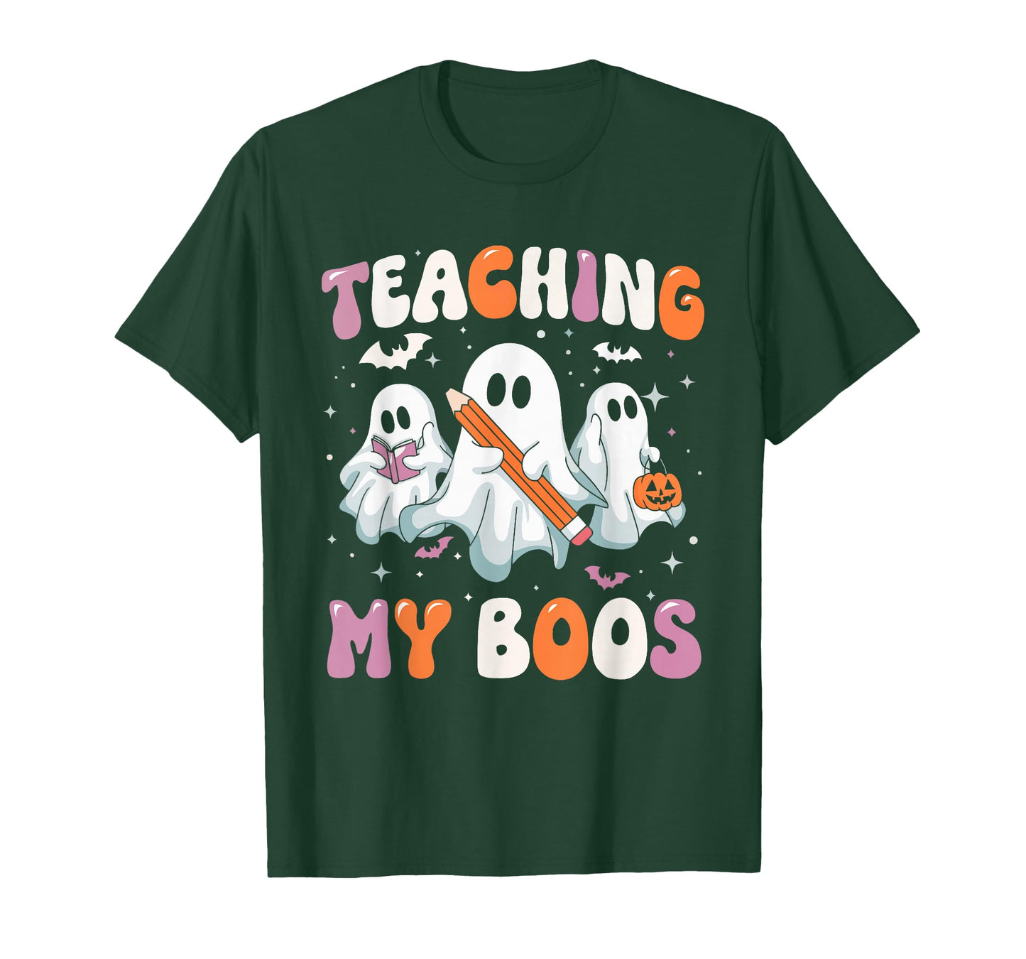 Teaching My Boos Teacher Cute Ghost Teacher Halloween T-Shirt