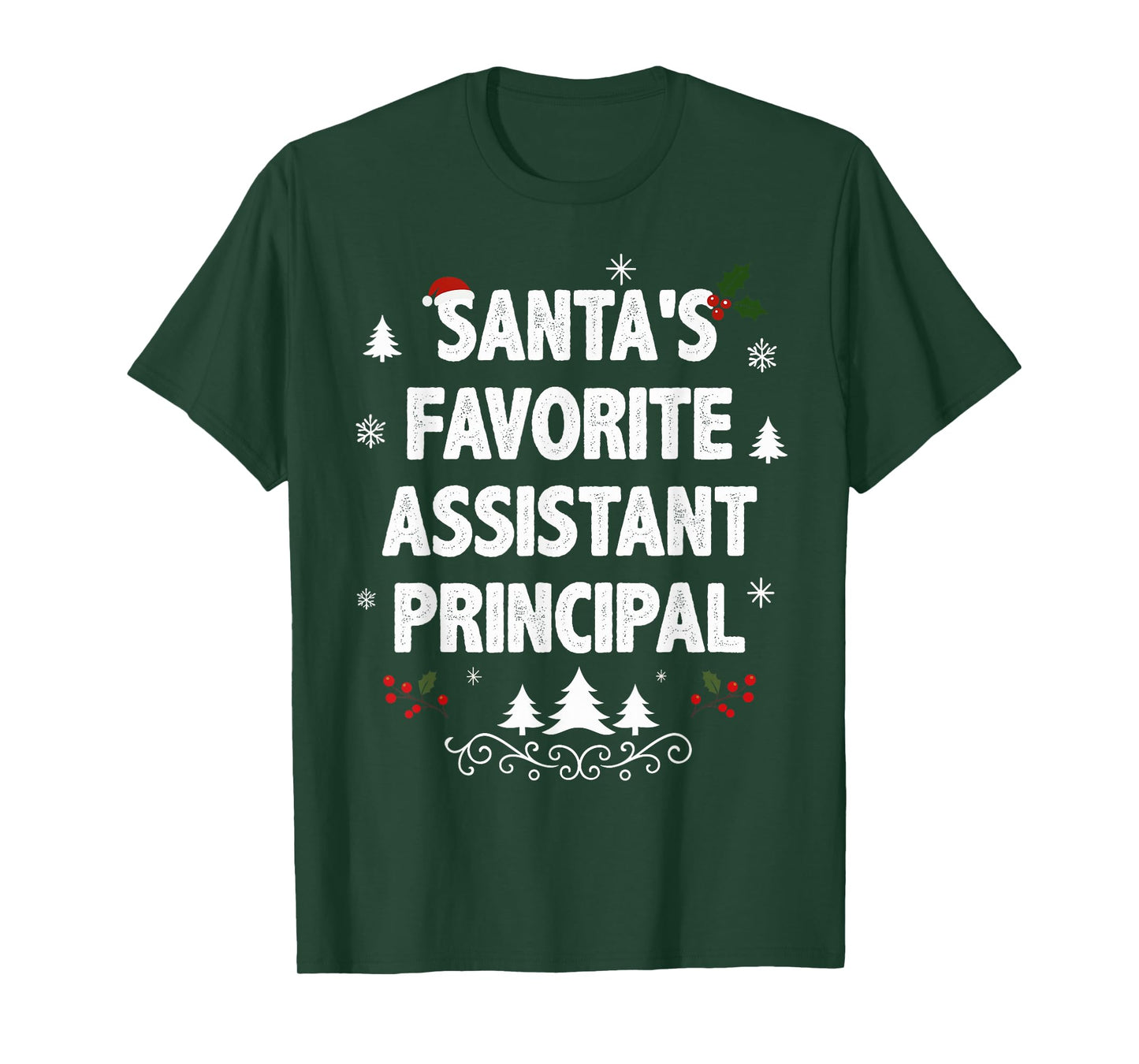 Santa's Favorite Assistant Principal Funny Christmas Pajamas T-Shirt