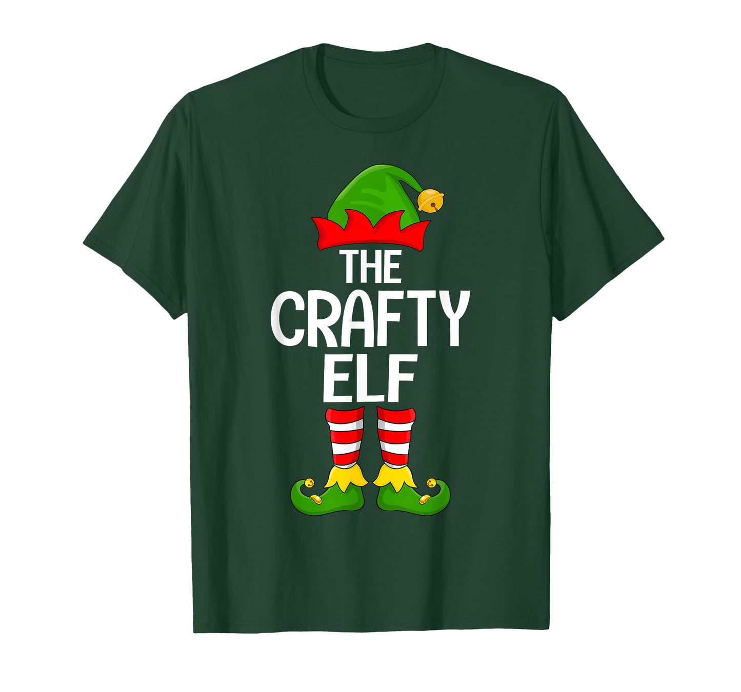 Crafty Elf Xmas Matching Family Elf Squad Christmas T-Shirt