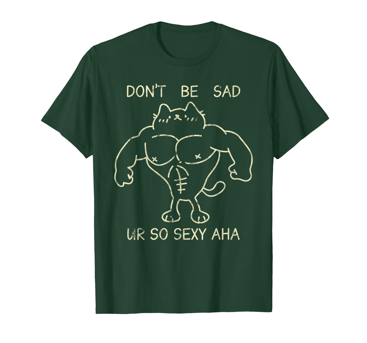 Don't Be Sad Ur So Sexy Aha Gym Cats Funny T-Shirt
