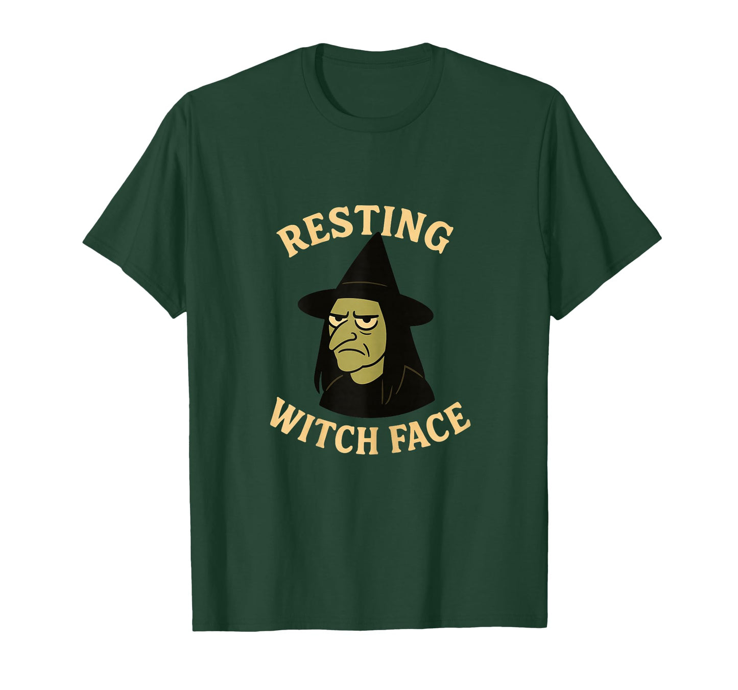 Resting Witch Face – Funny Grumpy Witch Halloween Graphic T-Shirt