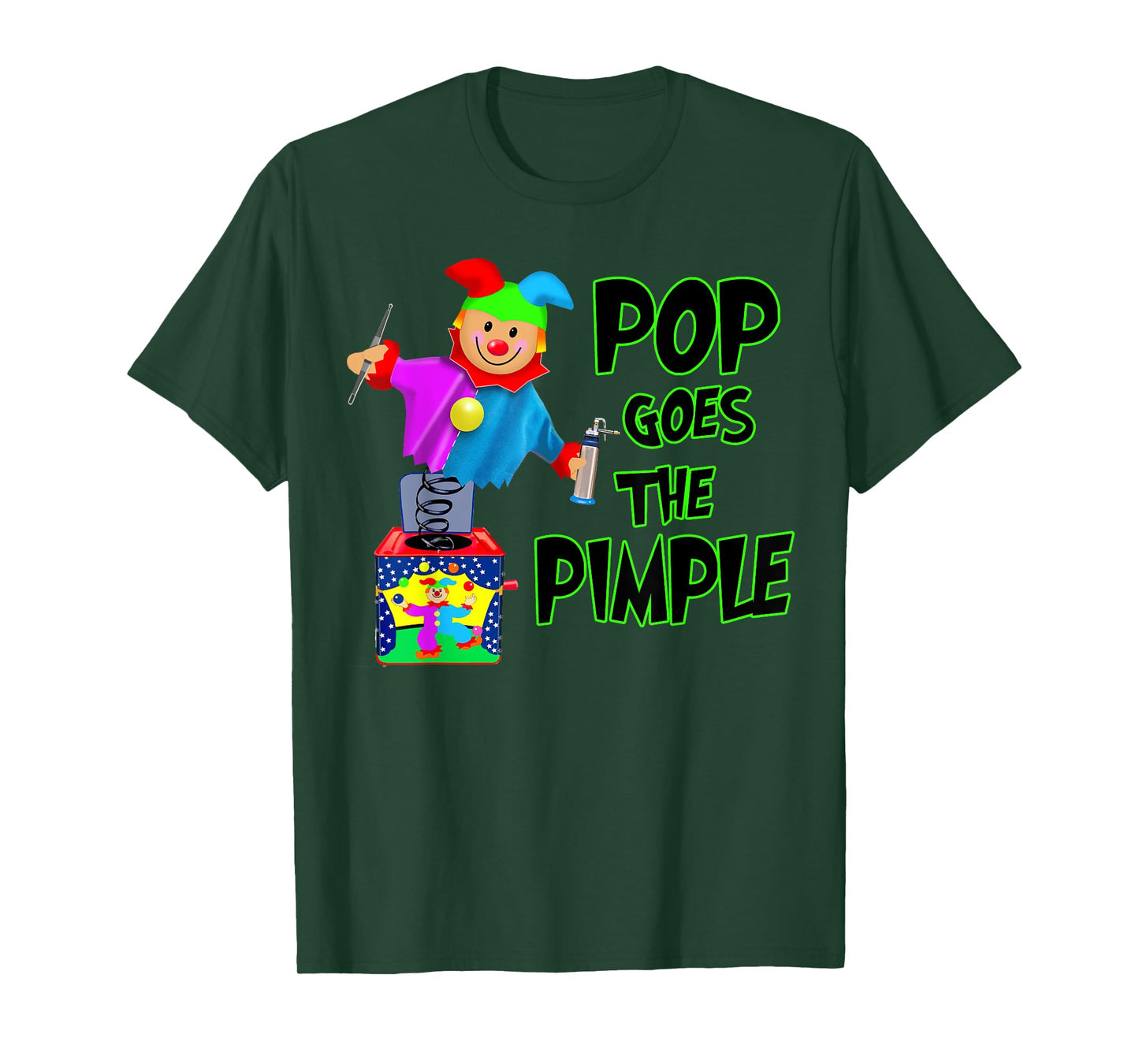 Funny Dermatology Poppers of Pimples | Pop Goes the Pimple T-Shirt