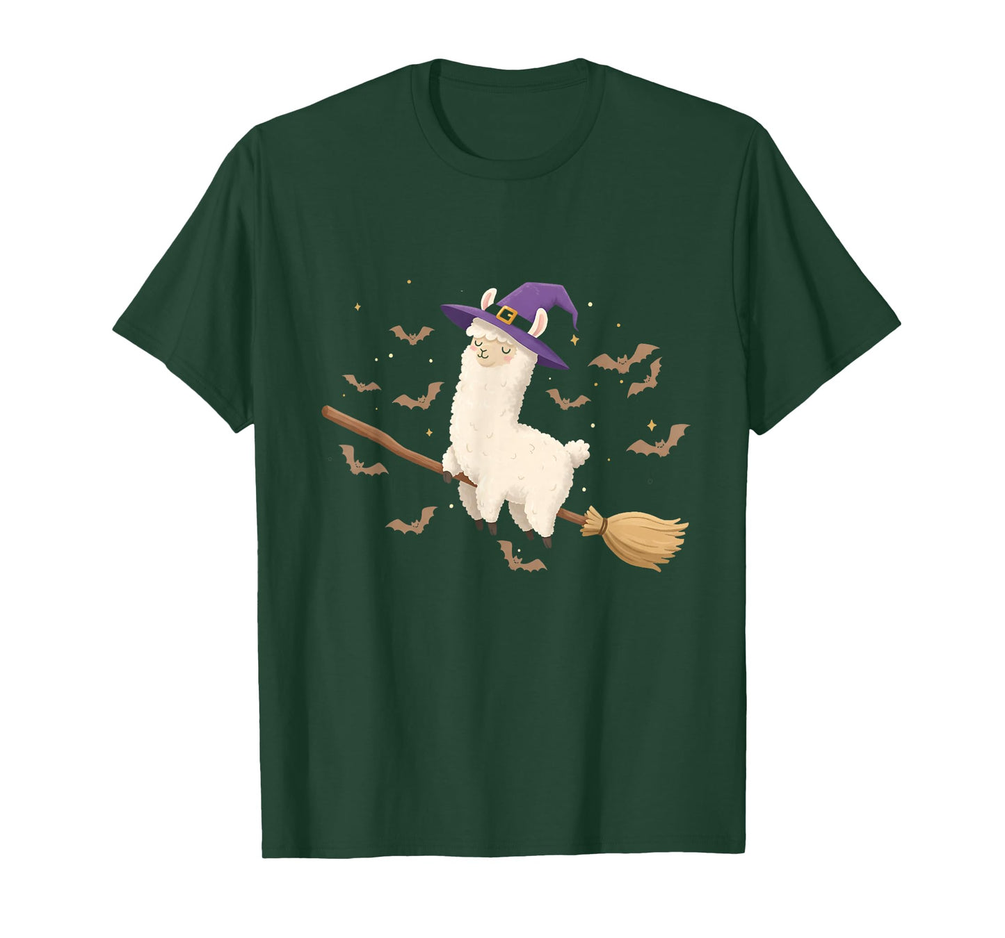 Funny Witch Llama Lovers Spooky Halloween Costume T-Shirt
