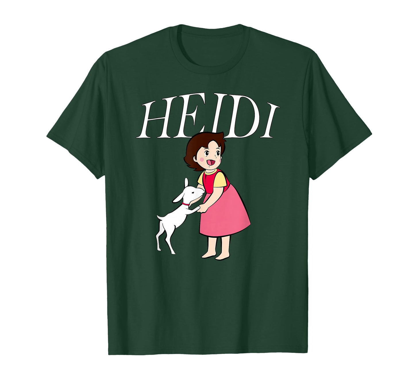 Heidi with Goat Cute Cartoon TV Series with Logo T-Shirt