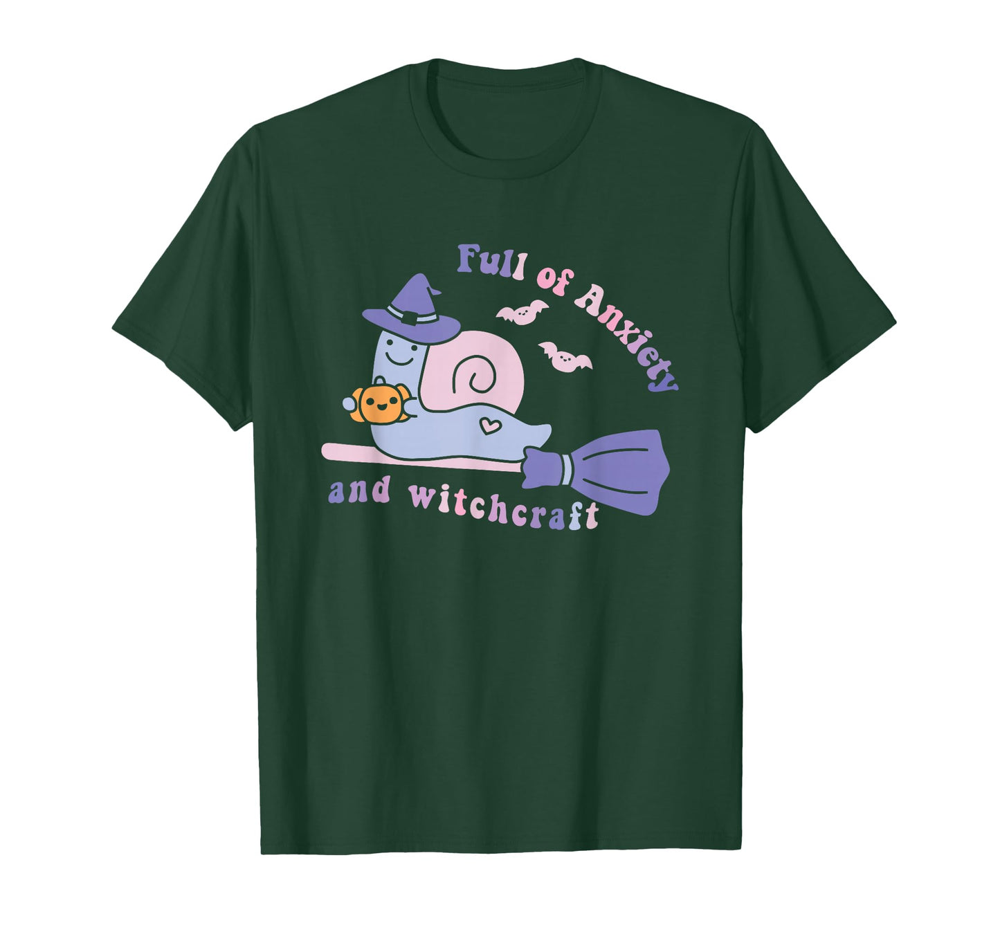 Full of Anxiety and Witchcraft Funny Halloween T-Shirt