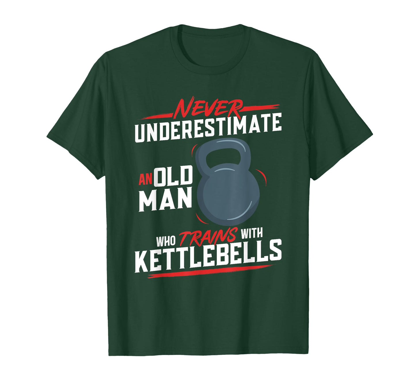 Kettlebell Workout Old Man Fitness Training Kettlebell T-Shirt