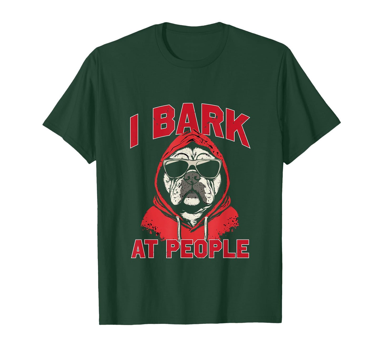 I Bark At People Tee - Funny Georgia Fan Merch T-Shirt