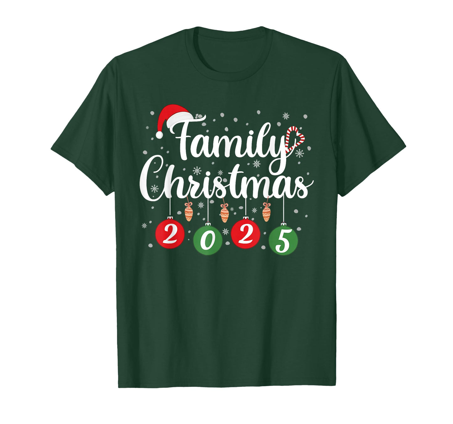 Family Christmas 2025 Xmas Lights Snowflake Pajamas Holiday T-Shirt