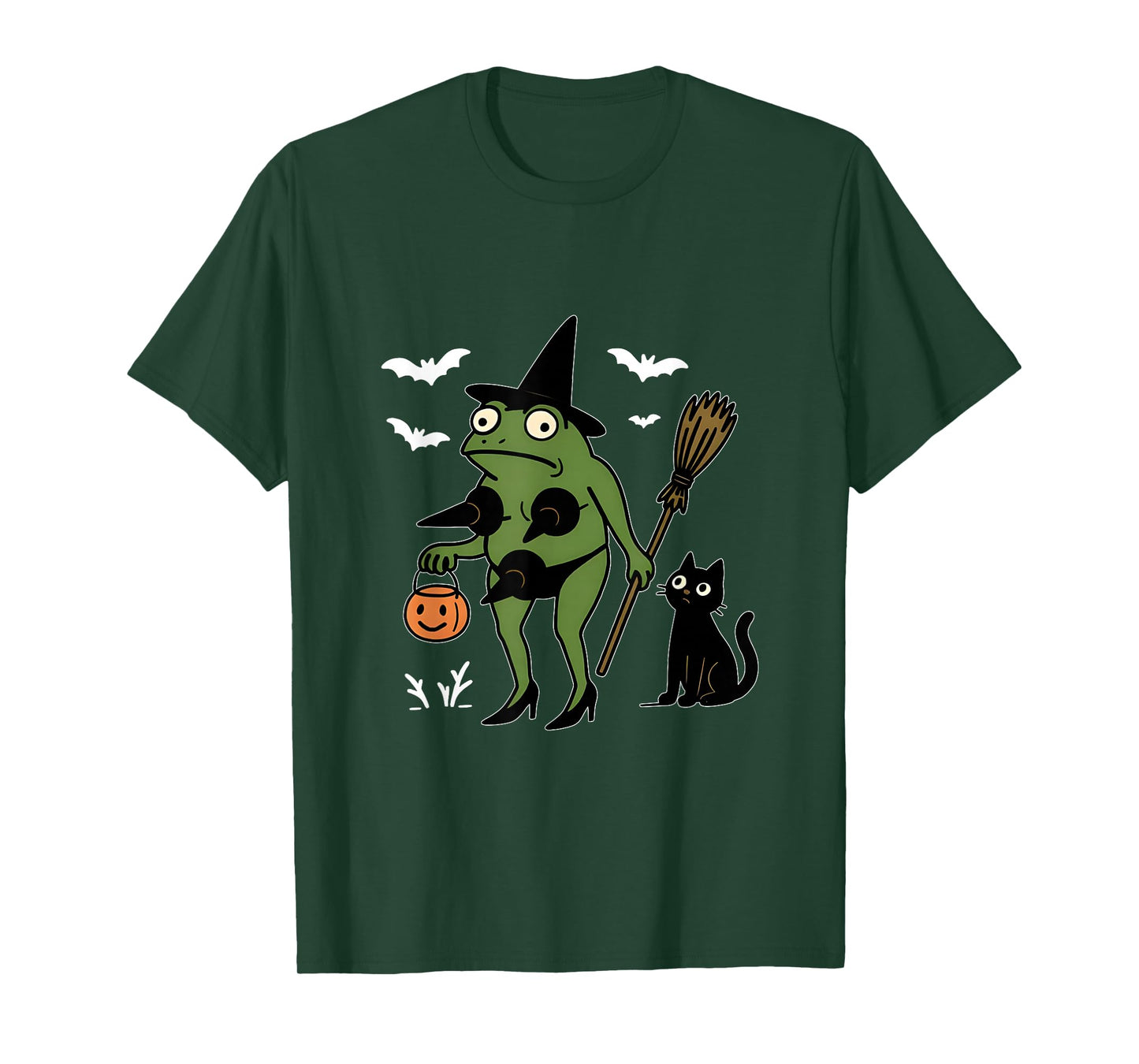 Slut for October, Funny Halloween, Funny Witch Frog Funny T-Shirt