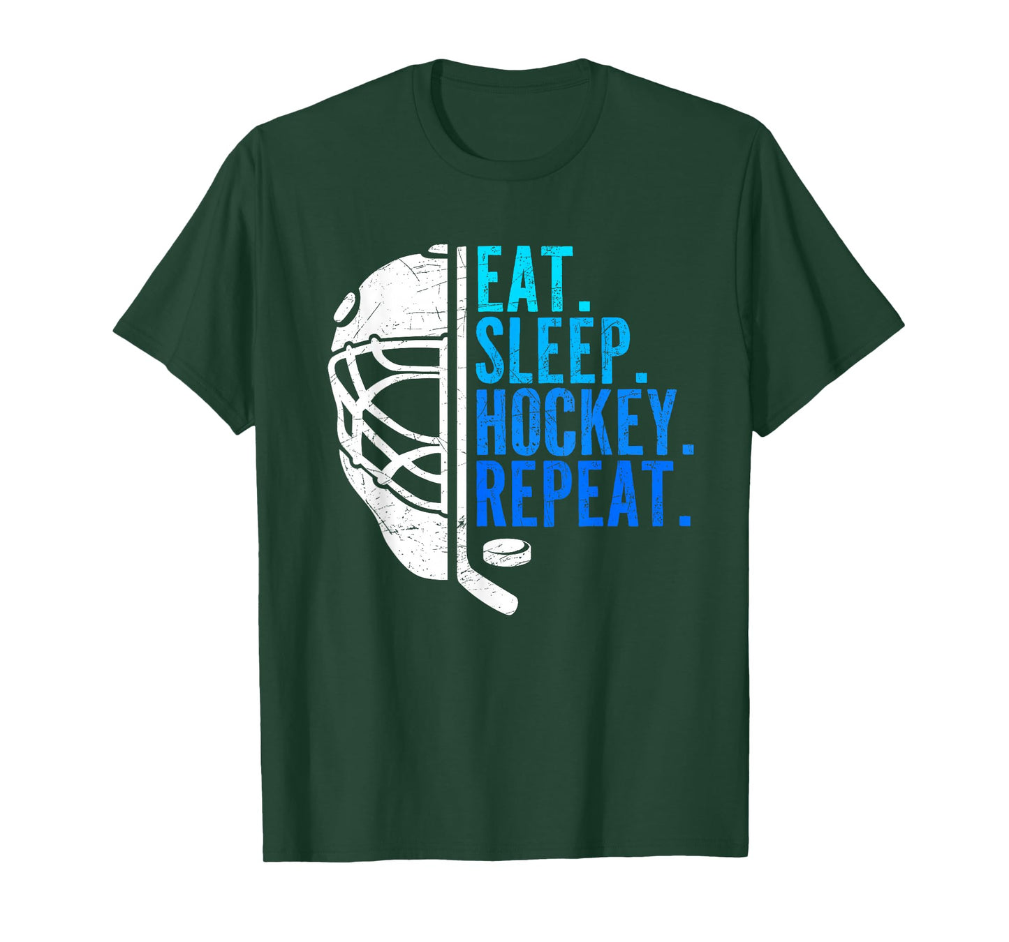 Eat Sleep Hockey Repeat Funny Boys Hockey Player T-Shirt
